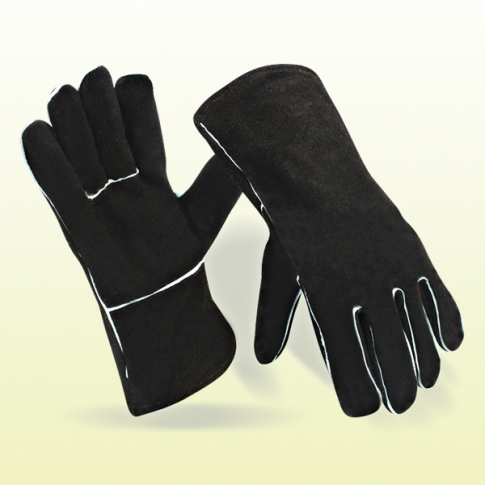 Black-Leather-welding-gloves Black Welding Glove