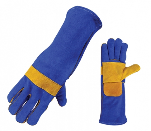 Blue-cut-welding-gloves Blue Welding gloves