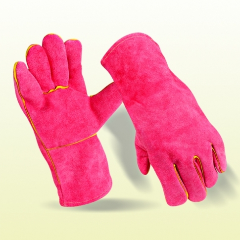 Pink-Leather-Welding-gloves pink welding gloves