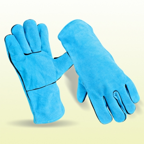 Sky-Blue-Welding- Gloves Sky blue welding gloves